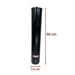 Porta Copo Descartável Água 200ml Dispenser Esmaltado Preto - 2