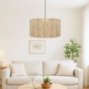 Ver imagem 1 de Luminária Roma de Teto Moderna em Corda Sisal Natural Palha