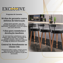 Ver imagem 7 de Kit 4 Banquetas Altas 80 Cm Estofada Corino Preto com Encosto Retrô P/ Cozinha Área Gourmet Bancada