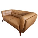 Ver imagem 4 de Sofá 2 Lugares Peônia Living Courino Caramelo Base em Madeira Larbelle Móveis