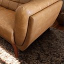 Ver imagem 5 de Sofá 2 Lugares Peônia Living Courino Caramelo Base em Madeira Larbelle Móveis