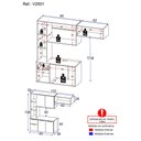 Ver imagem 5 de Armário de Cozinha Compacta com Balcão Sofia Multimóveis V2001 Preto