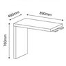 Conjunto Escritório Home Office 2 peças com Mesa Tamburato 160cm Mesa de Apoio  - 6