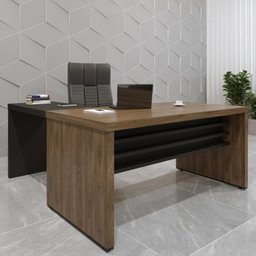 Conjunto Escritório Home Office 2 peças com Mesa Tamburato 160cm Mesa de Apoio  - 1