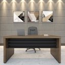 Ver imagem 3 de Conjunto Escritório Home Office 2 Peças com Mesa Tamburato Mesa de Apoio Charuto e Preto Artany