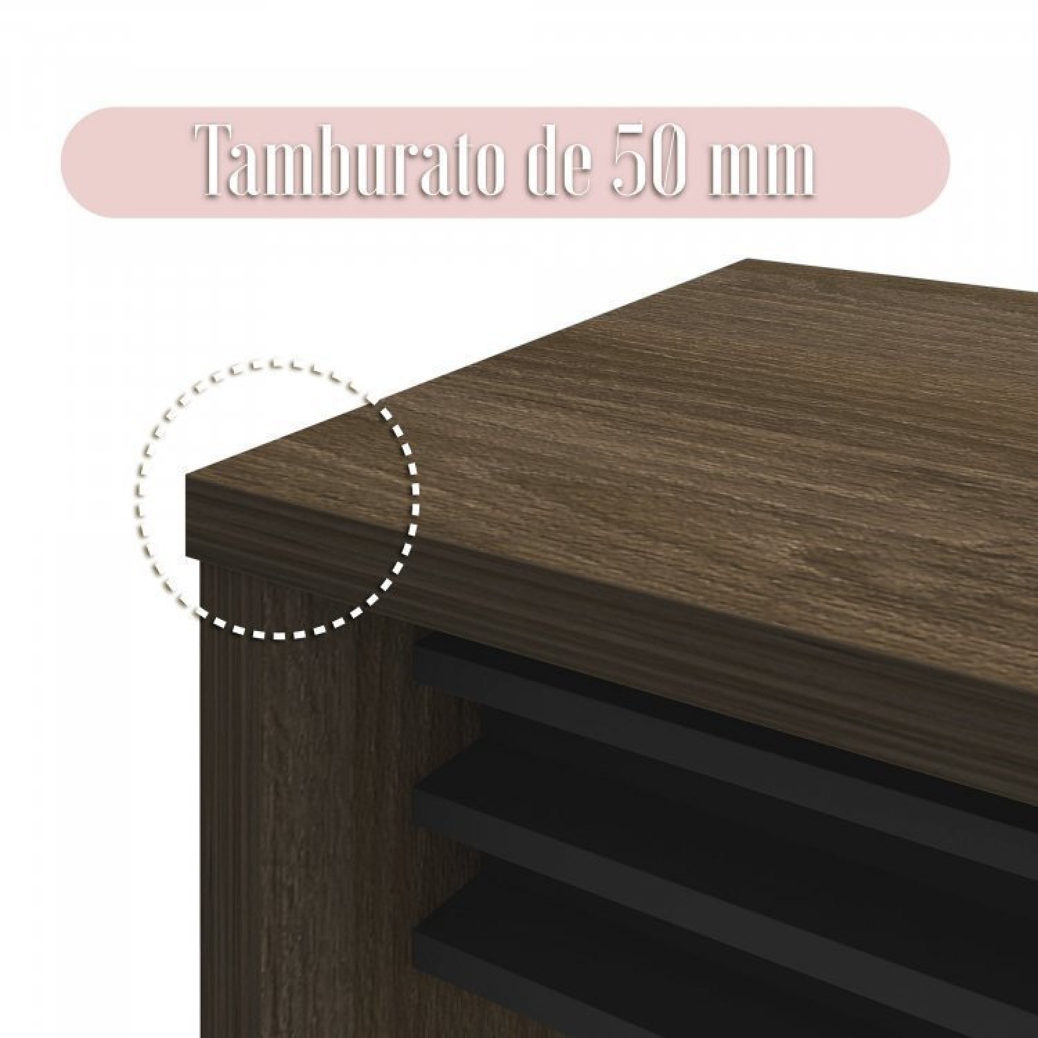 Conjunto Escritório Home Office 2 peças com Mesa Tamburato 160cm Mesa de Apoio  - 8