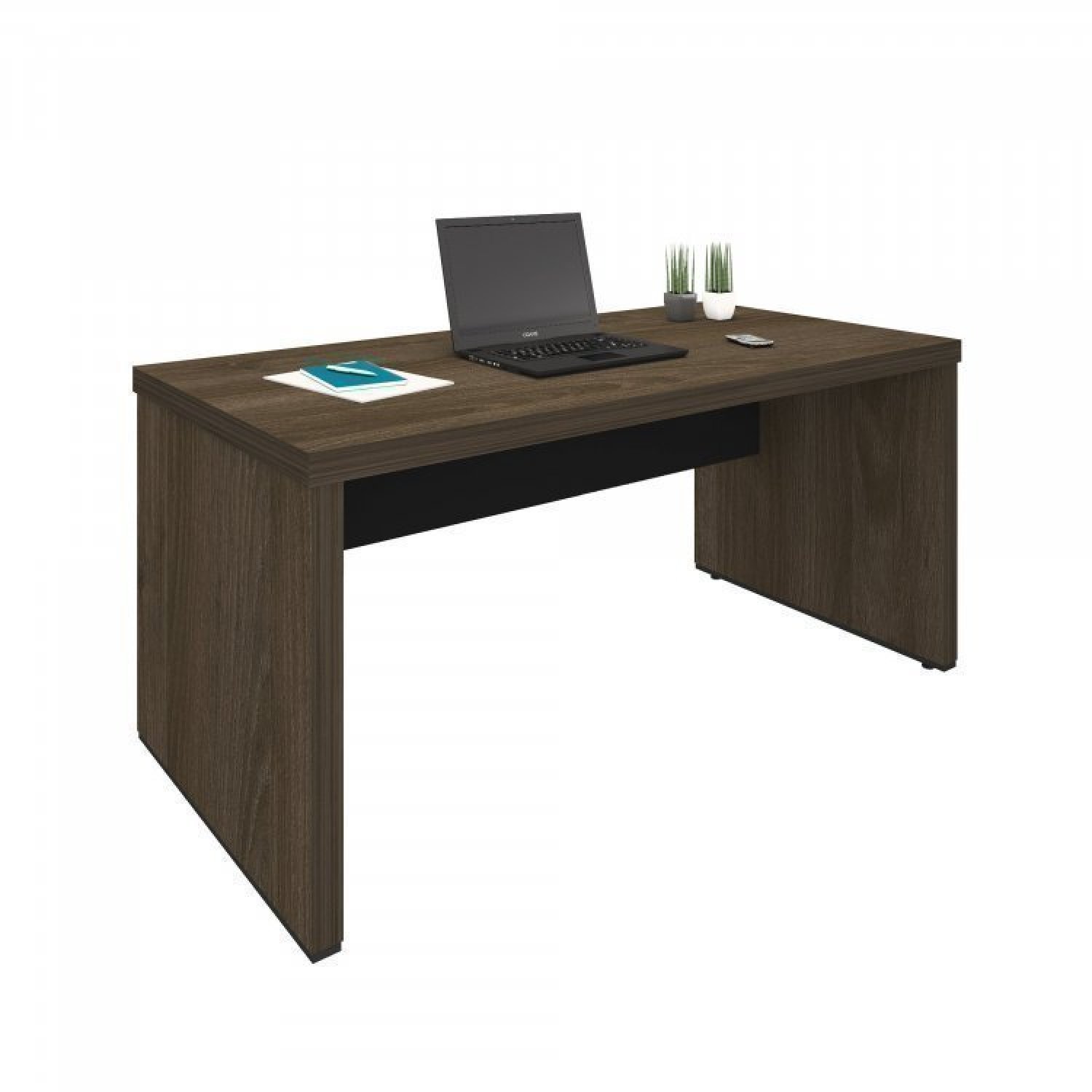 Conjunto Escritório Home Office 2 peças com Mesa Tamburato 160cm Mesa de Apoio  - 12