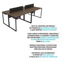 Ver imagem 4 de Escrivaninha Mesa Escritório com 2 Gavetas 4 Lugares 240cm Industrial Nogal E Preto