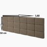 Cabeceira Estofada Cama Box Queen Bia Bege 1,60 - 3