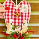 Ver imagem 3 de Coração Country Xadrez Sagrada Família 28x16