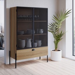 Cristaleira Industrial 2 Portas 1 Gaveta 93cm York - 1