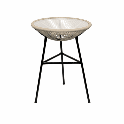 Mesinha de Canto Acapulco para Todos Os Ambientes Fendi (acompanha Vidro)