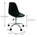 Ver imagem 4 de Kit 2 Cadeiras Escritório Eames Giratória com Rodízio Dkr Preto