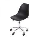 Ver imagem 3 de Kit 2 Cadeiras Escritório Eames Giratória com Rodízio Dkr Preto