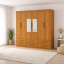Ver imagem 2 de Guarda Roupa 6 Portas 6 Gavetas e Espelho Unique -grand Line