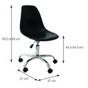 Ver imagem 4 de Kit 2 Cadeiras Escritório Eames Giratória com Rodízio Dkr