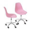 Ver imagem 1 de Kit 2 Cadeiras Escritório Eames Giratória com Rodízio Dkr