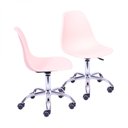 Ver imagem 1 de Kit 2 Cadeiras Escritório Eames Giratória com Rodízio Dkr