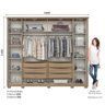 Guarda Roupa Casal 6 Portas 6 Gavetas Dubai Henn - 2
