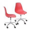Ver imagem 1 de Kit 2 Cadeiras Escritório Eames Giratória com Rodízio Dkr