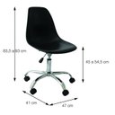 Ver imagem 4 de Kit 2 Cadeiras Escritório Eames Giratória com Rodízio Dkr