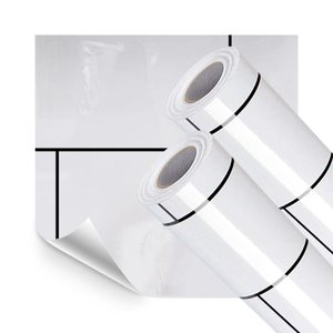 Kit 10 Metros de Papel de Parede Adesivo Azulejo Metro White