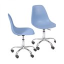 Ver imagem 1 de Kit 2 Cadeiras Escritório Eames Giratória com Rodízio Dkr
