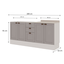 Ver imagem 2 de Cozinha 100% Mdf Modulada Iluminata 2 Balcoes Branco Fendi