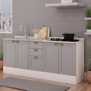 Ver imagem 1 de Cozinha 100% Mdf Modulada Iluminata 2 Balcoes Branco Fendi