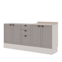 Ver imagem 3 de Cozinha 100% Mdf Modulada Iluminata 2 Balcoes Branco Fendi