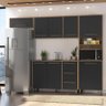 Armario Cozinha 8 Portas 3 Gavetas Marina Montana/Grafite - 2