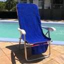 Ver imagem 2 de Praticapa Capa Toalha de Microfibra Com Regulagem Para Banco De Carro Ou Cadeira De Praia Azul