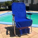 Ver imagem 3 de Praticapa Capa Toalha de Microfibra Com Regulagem Para Banco De Carro Ou Cadeira De Praia Azul