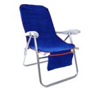 Ver imagem 1 de Praticapa Capa Toalha de Microfibra Com Regulagem Para Banco De Carro Ou Cadeira De Praia Azul