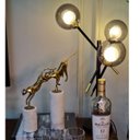 Ver imagem 4 de Abajur Luminária Tripla Sala Metal Preto Fosco Luxo Moderno