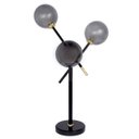 Ver imagem 1 de Abajur Luminária Tripla Sala Metal Preto Fosco Luxo Moderno