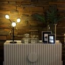 Ver imagem 2 de Abajur Luminária Tripla Sala Metal Preto Fosco Luxo Moderno