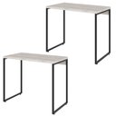 Ver imagem 1 de Kit 02 Mesas Para Escritório e Home Office Industrial Aspen 90 cm C01 Snow - Lyam Decor