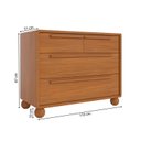 Ver imagem 3 de Cômoda com 4 Gavetas em Madeira Maciça Orbi Casatema MadeiraOriginals Marrom/Canela