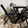 Kit 2 Conjunto Dobrável 70x70 Mesa com 4 Cadeiras Paraná Cor:preto - 6