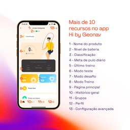 Corda de Pular Inteligente Bluetooth na Cor Branca Geonav - 6