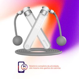 Corda de Pular Inteligente Bluetooth na Cor Branca Geonav - 2