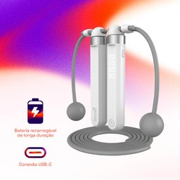Corda de Pular Inteligente Bluetooth na Cor Branca Geonav - 3