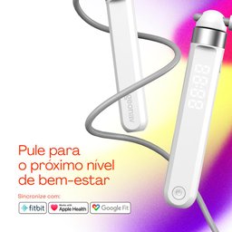 Corda de Pular Inteligente Bluetooth na Cor Branca Geonav - 4