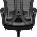 Ver imagem 7 de Cadeira de Escritório Presidente Paris Ergonômica Tela Mesh Reclinável com Apoio para Pés Preto