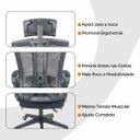 Ver imagem 7 de Cadeira de Escritório Presidente Executiva Oficial Paris - Preto - 1