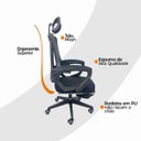 Ver imagem 6 de Cadeira de Escritório Presidente Executiva Oficial Paris - Preto - 1