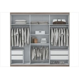 Guarda Roupa Casal Imaginare 3 Portas de Correr - Santos Andirá Santos Andirá Branco - 4 Guarda Roupa Casal Imaginare 3 Portas de Correr - Santos Andirá Santos Andirá Branco - 4