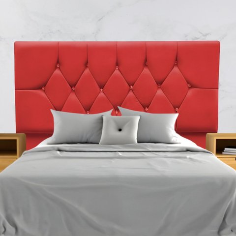 Cabeceira para Cama Casal Queen 160 Cm Dante e Frame Suede:vermelho