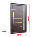 Ver imagem 4 de Porta Pivot.Alumínio Lamb.Miraggio c/Pux.e.Elite Marrom Gold 216x130 Brimak